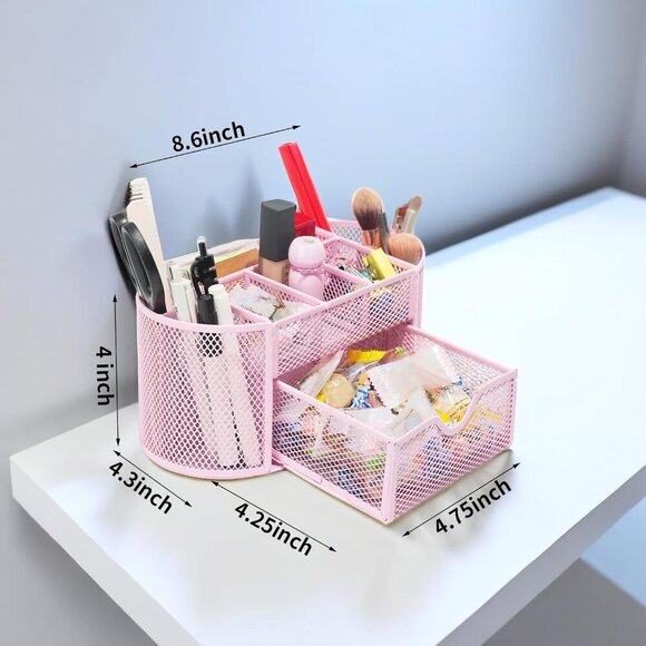 Desktop Organizer with Pencil Pen Holder and Accessories Offering 8 Compartments - Picture 3 of 7